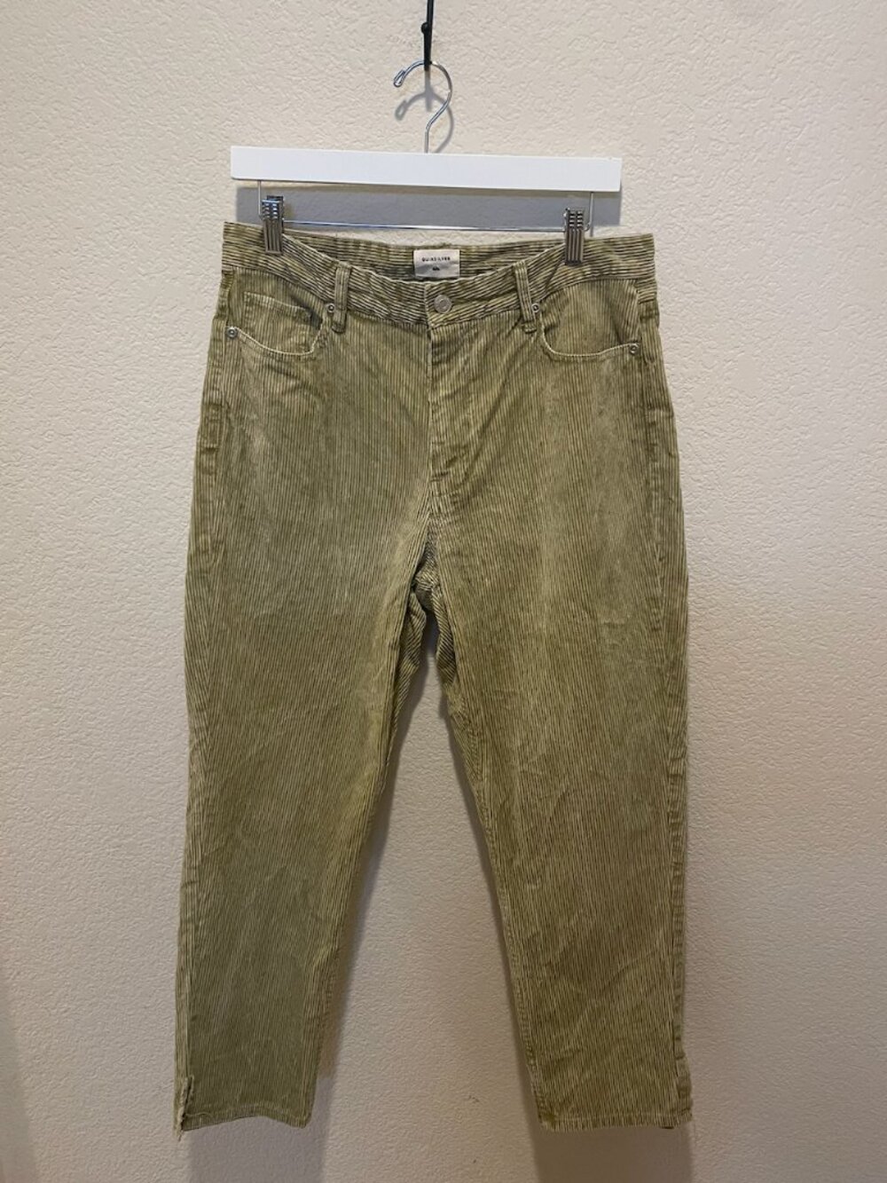 Quiksilver Khaki Green Corduroy Pants
